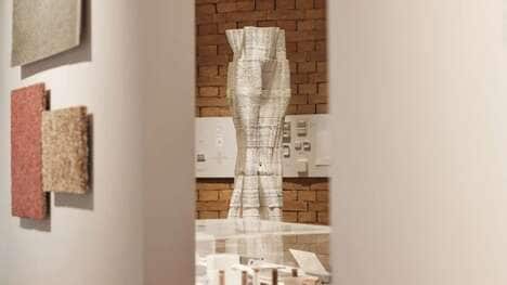 3D-Printed Mycelium Columns