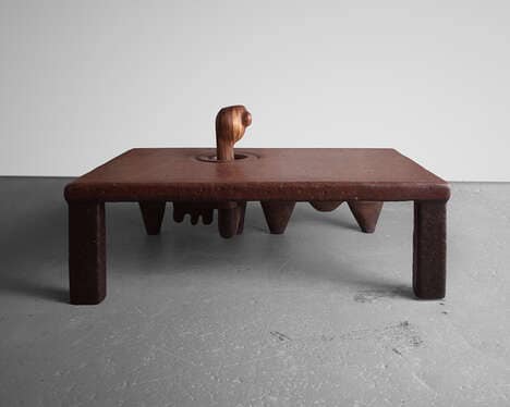 Repurposed Sawdust Tables