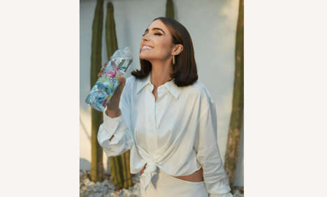 Tropical Glass Water Bottles