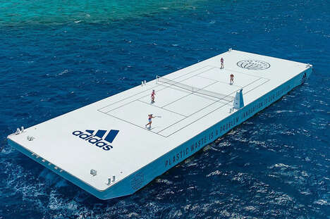 Floating Recycled Tennis Courts