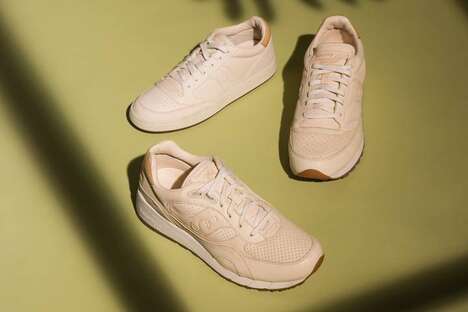 Naturally Tanned Leather Sneakers