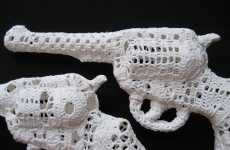 Crocheted Guns & TVs