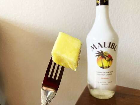Rum-Soaked Pineapple Snacks