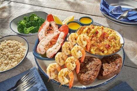 Lobster-Topped Seafood Entrees