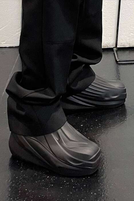 Retro-Futuristic Sculpted Footwear