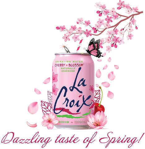 Sparkling Cherry Blossom Beverages