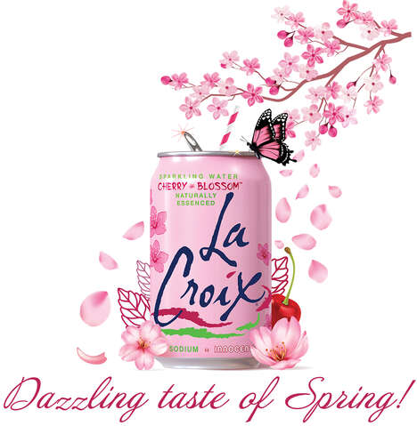 Sparkling Cherry Blossom Beverages