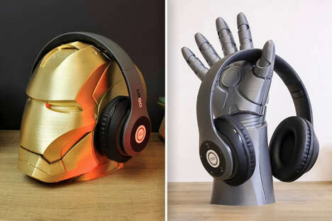 Superhero-Themed Headphone Stands
