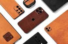 Bubble-Free Leather Phone Skins
