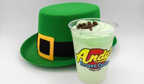 Shamrock-Hued Custard Treats
