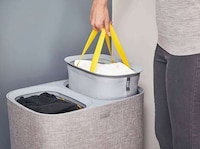 Demure Dual-Compartment Laundry Hampers Image 2