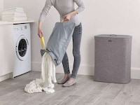 Demure Dual-Compartment Laundry Hampers Image 3