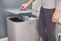 Demure Dual-Compartment Laundry Hampers Image 4