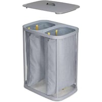 Demure Dual-Compartment Laundry Hampers Image 8