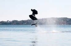 Sleek Electric Hydrofoil Surfboards