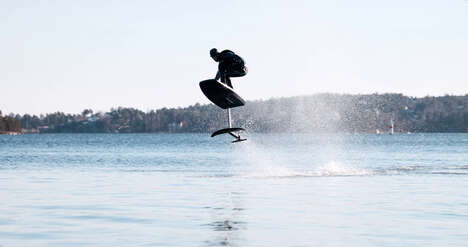 Sleek Electric Hydrofoil Surfboards