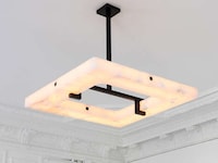 Geometric White Onyx Lamps Image 2