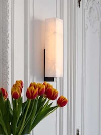 Geometric White Onyx Lamps Image 5