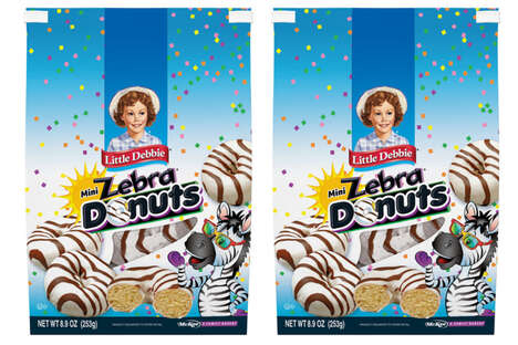 Zebra-Striped Mini Donuts