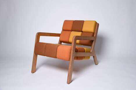 Leftover Textile Lounge Chairs