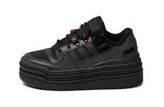 Dark Buckled Platform Sneakers