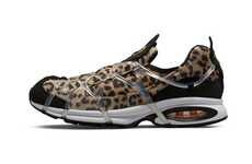 Leopard-Printed Caged Sneakers