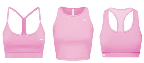 Women's Pink Crop Top & Sports Bra – STAX.