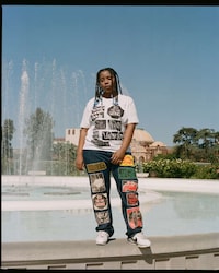 Punk-Inspired Patchwork Jeans Image 2