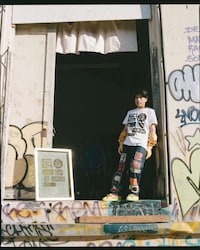 Punk-Inspired Patchwork Jeans Image 4