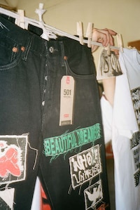 Punk-Inspired Patchwork Jeans Image 5