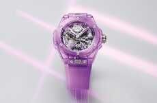 Transparent Purple Timepieces