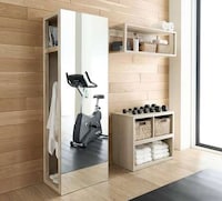 Mirrored Freestanding Storage Closets