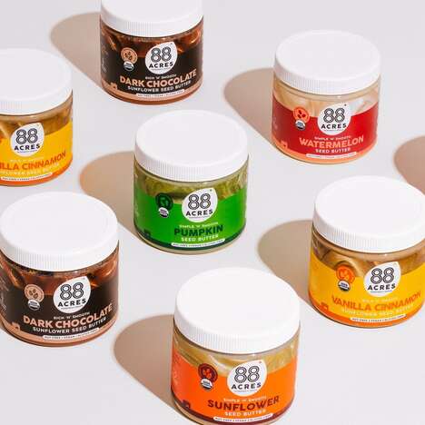 Bold Colorful Seed Butter Packaging