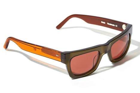 Tri-Tonal Semi Clear Sunglasses