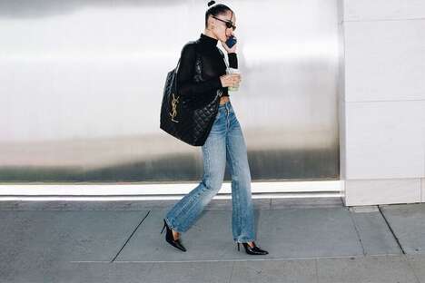 Oversized Lambskin Shopping Bags