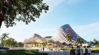 Vibrant Volcano-Inspired Buildings Image 3