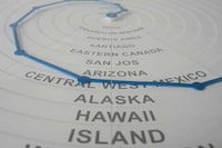 Concentric Timezone Wall Clocks Image 4