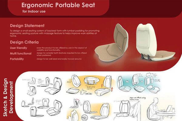 Collapsible Posture Support Seats : Ergonomic Portable Seat