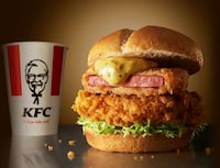 Fried Ham-Topped Chicken Sandwiches