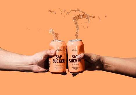 Peach-Flavored Sparkling Waters