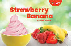 Strawberry Banana Frozen Yogurts