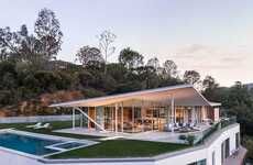 Angular Glass-Pavilion Homes