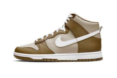 Mocha-Themed High-Top Sneakers