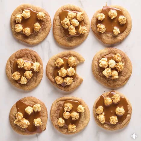 Caramel Popcorn-Studded Cookies