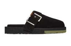 Suede Buckled Minimal Clogs