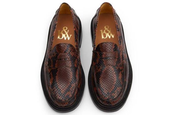 Snakeskin clearance penny loafers