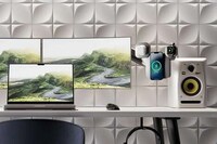 Floating Monitor-Mounted Tech Docks
