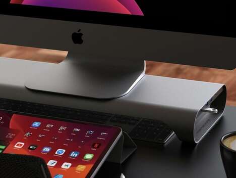 Connectivity-Equipped Monitor Stands