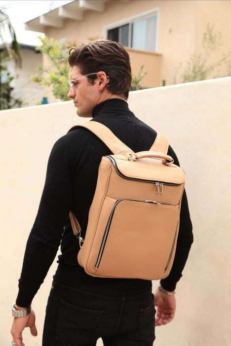 Briefcase-Style Leather Backpacks