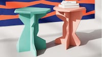 Sculptural Monochromatic Stools